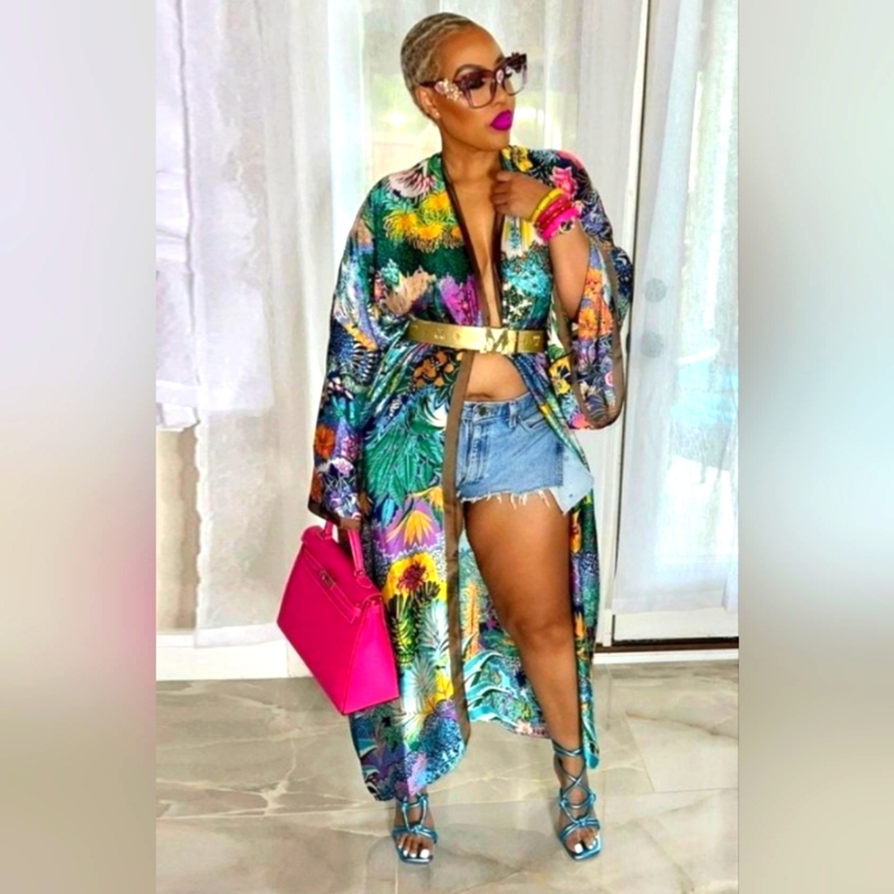 Flower Print Duster